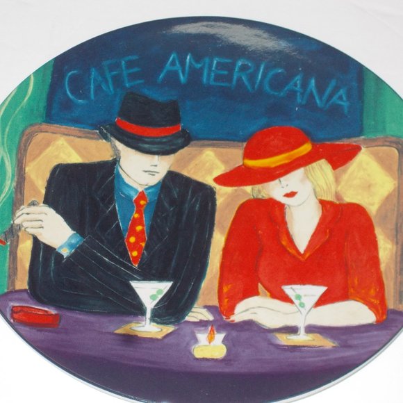 Vintage Unique Character Collectable Sango "Cafe Americana" Plate, c98 #4911 - Picture 2 of 5